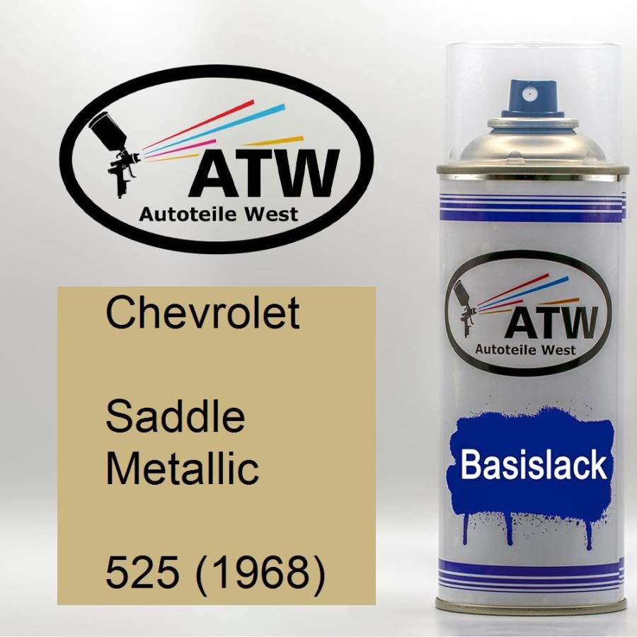 Chevrolet, Saddle Metallic, 525 (1968): 400ml Sprühdose, von ATW Autoteile West.